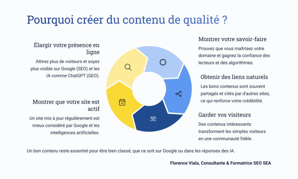 creer des contenus seo est indispensable pour une bonne visibilité SEO dans les moteurs et les IA generatives