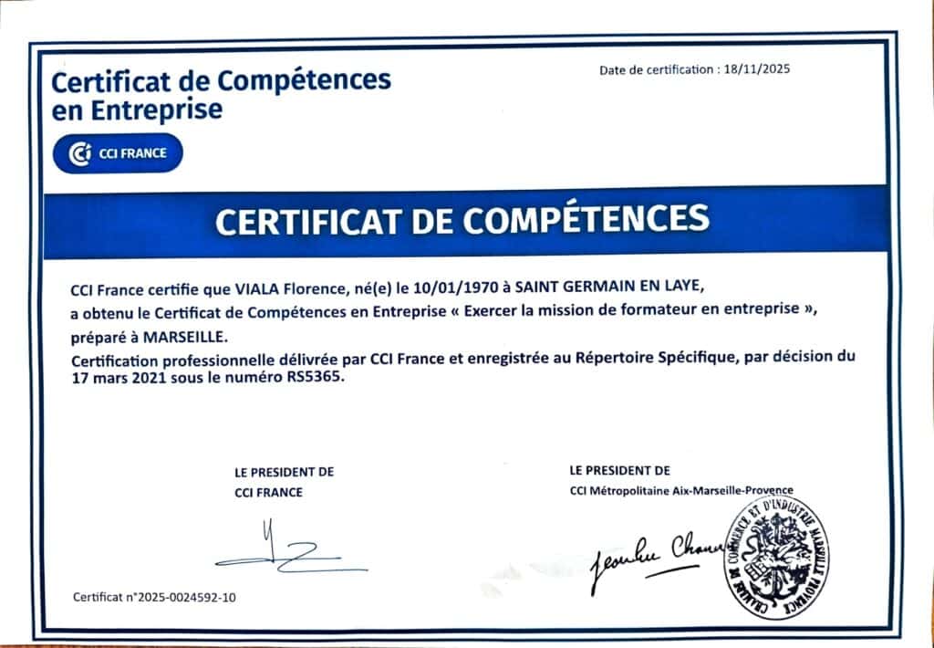 certification cci de formatrice en entreprise