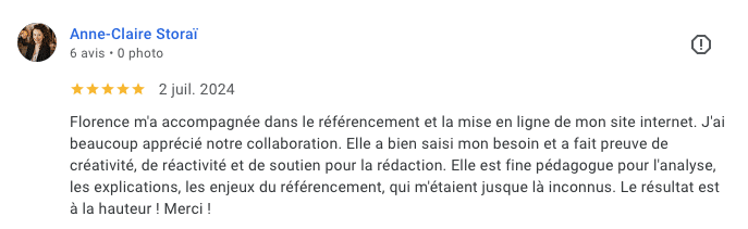 avis google formation seo a marseille avec florence viala