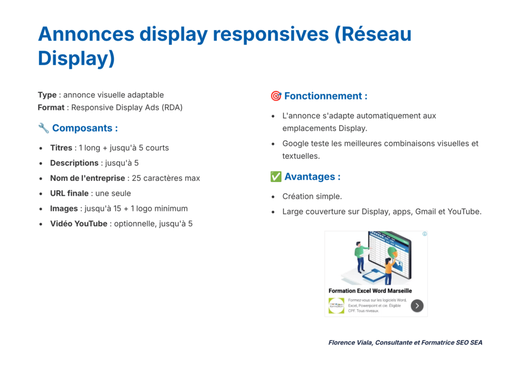annonces RSA sur google ads composants, fonctionnement et avantages